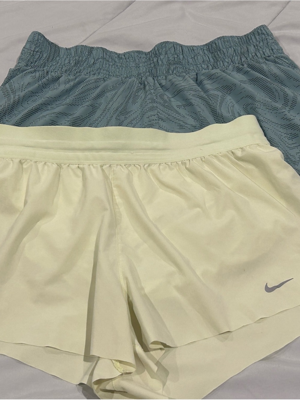 Nike Women’s Athletic Shorts - Yellow Swift & Teal Dri Fit Running NWOT MEDIUM